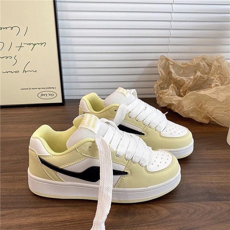Dopamine Color Matching Preppy Style Damen Board Schuhe