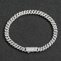 Eleganter Herrenarmreif mit Zirkonia