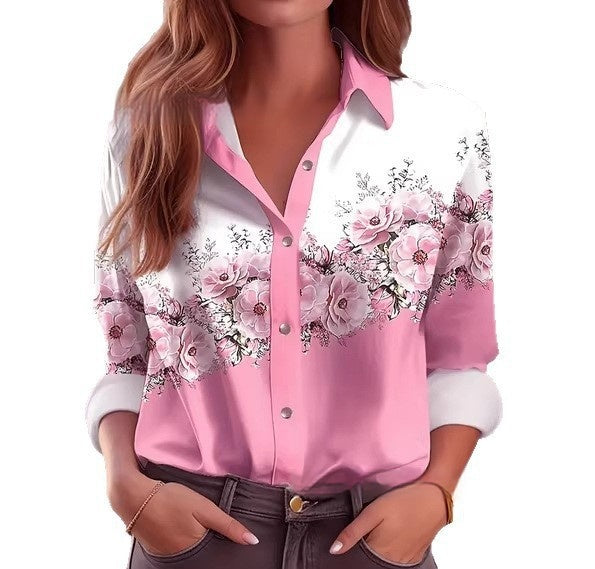 Polyester-Bluse mit Kragen – Bild 6 | LuxeStyle