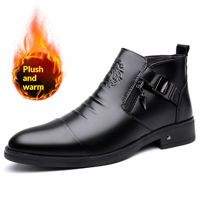 Retro-Ankle Boots mit Seitenketten