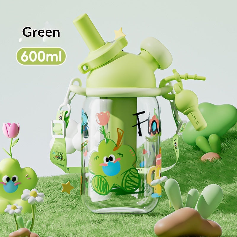 Trinkflasche mit Strohhalm für Kinder – Bild 7 | LuxeStyle