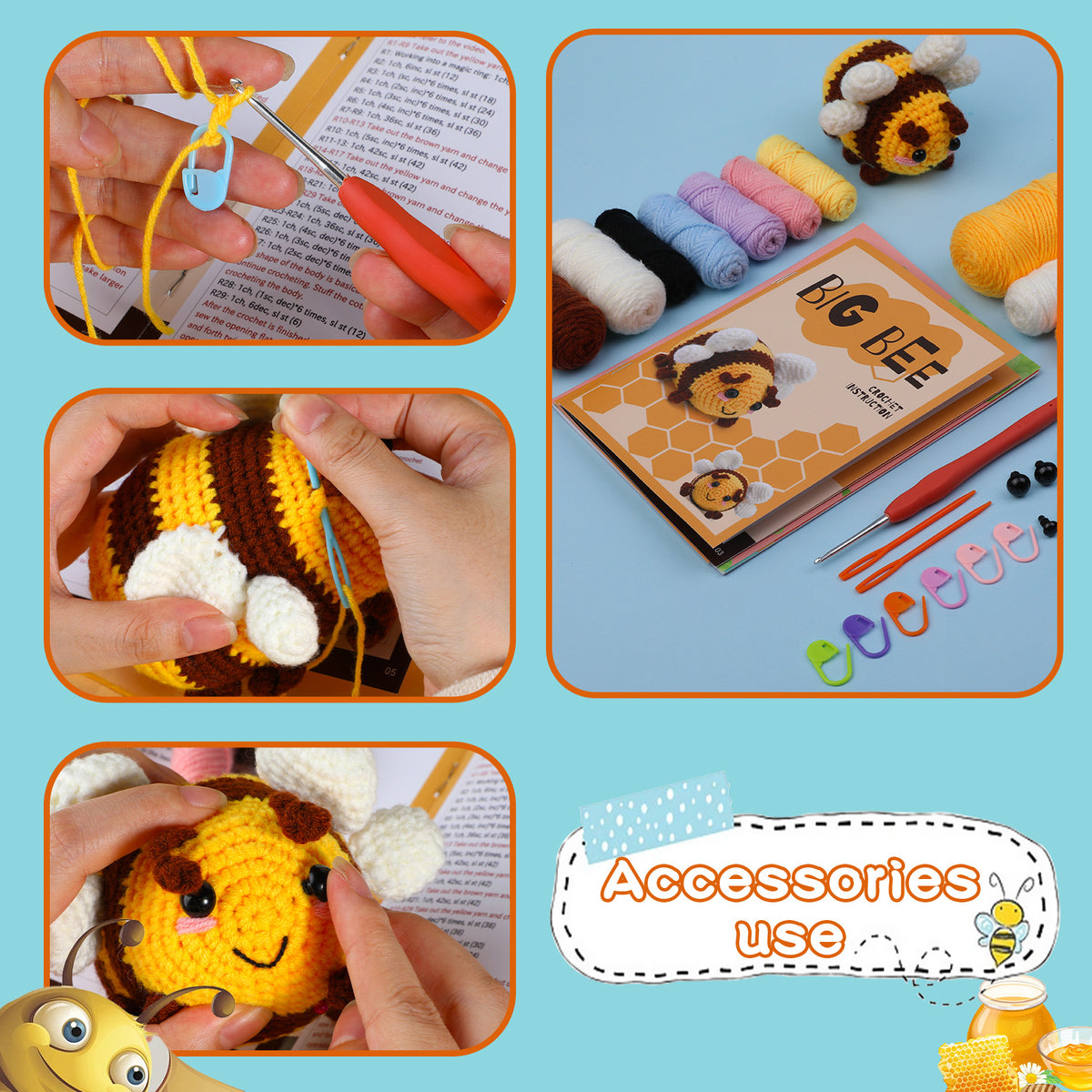 Materialpaket für gehäkelte Puppen
