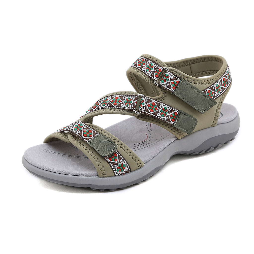 Sportliche Sandalen mit Print und Klettverschluss – Bild 5 | LuxeStyle
