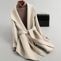 Eleganter Mid-Long Wollmantel für Damen – Ansicht 5