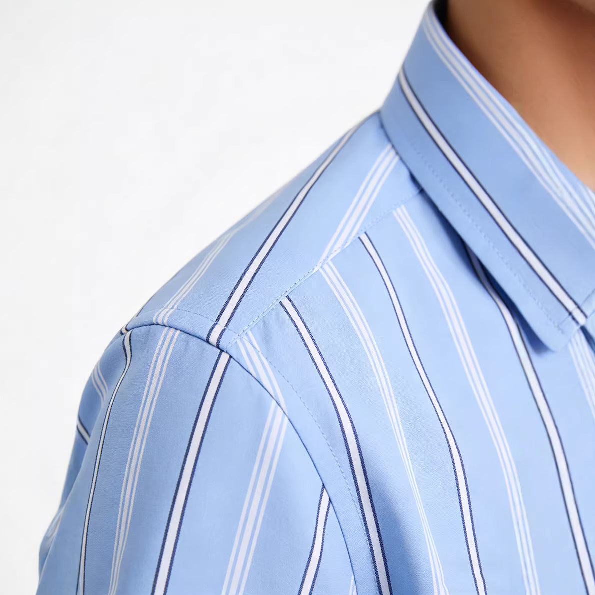 Business-Casual Hemd gestreift aus Baumwolle