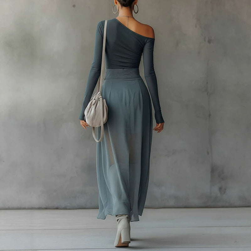 Casual Damen-Rock-Schulter-Anzug