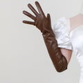 Lange PU-Lederhandschuhe für Damen