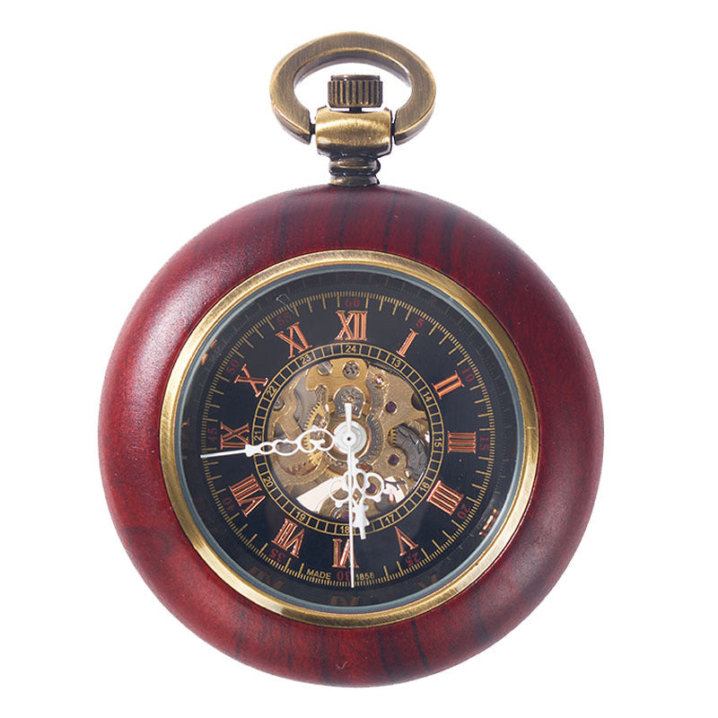 Mahagoni Automatik Taschenuhr – Ansicht 5