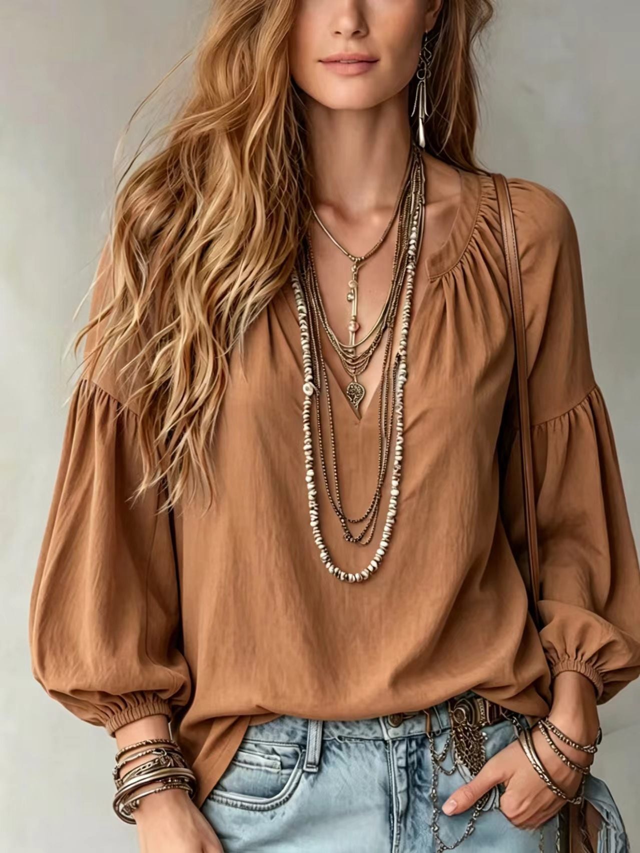 Weites Langarmshirt
