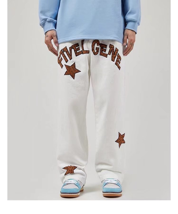Bestickte Freizeithose für Herren