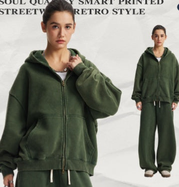 Herren Batik Kapuzenjacke mit Reissverschluss
