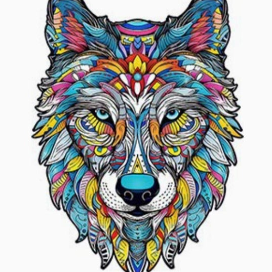 Holzpuzzle Wolf – Irreguläres Design