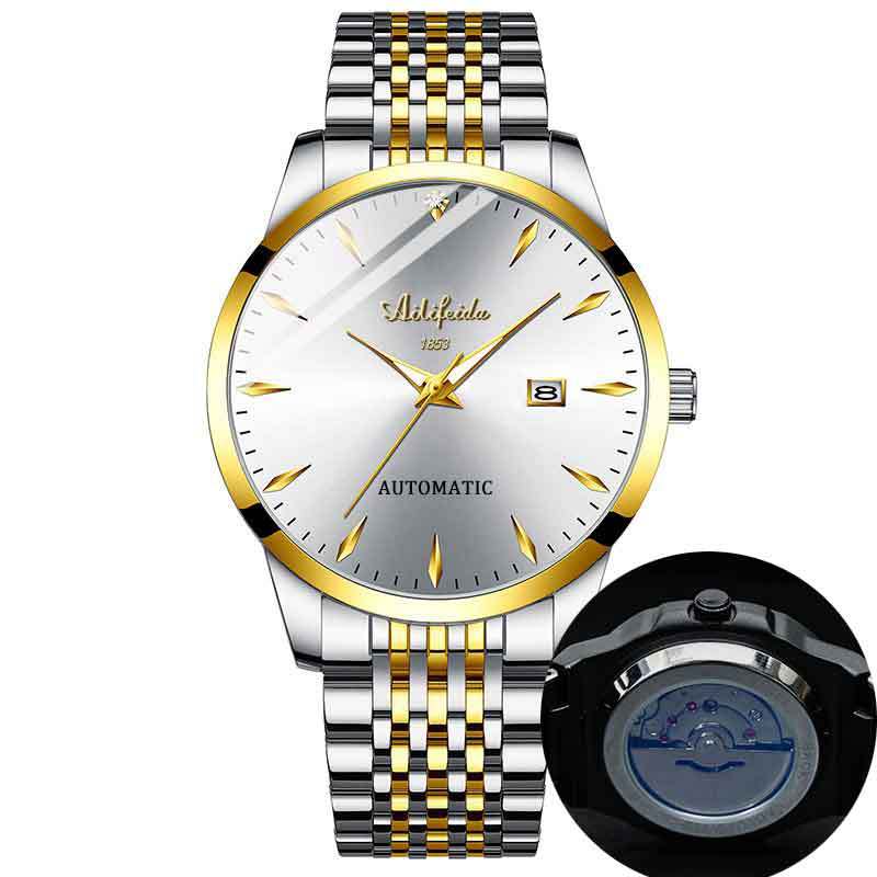 Quarz-Uhr mit transparentem Gehäuseboden – Bild 2 | LuxeStyle