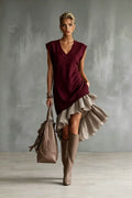 Midi-Jupe mit Volants im Casual-Stil