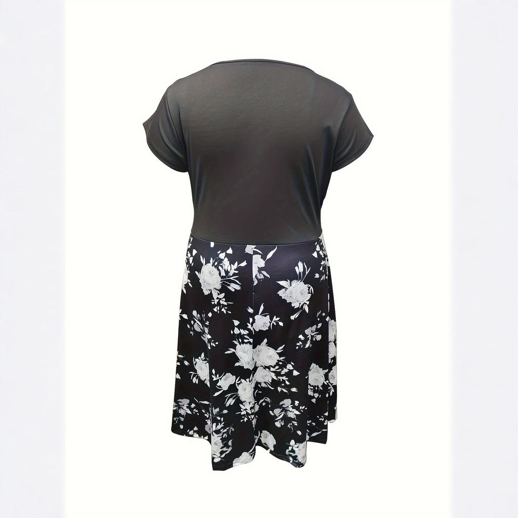 Blumenkleid mit elastischer Taille