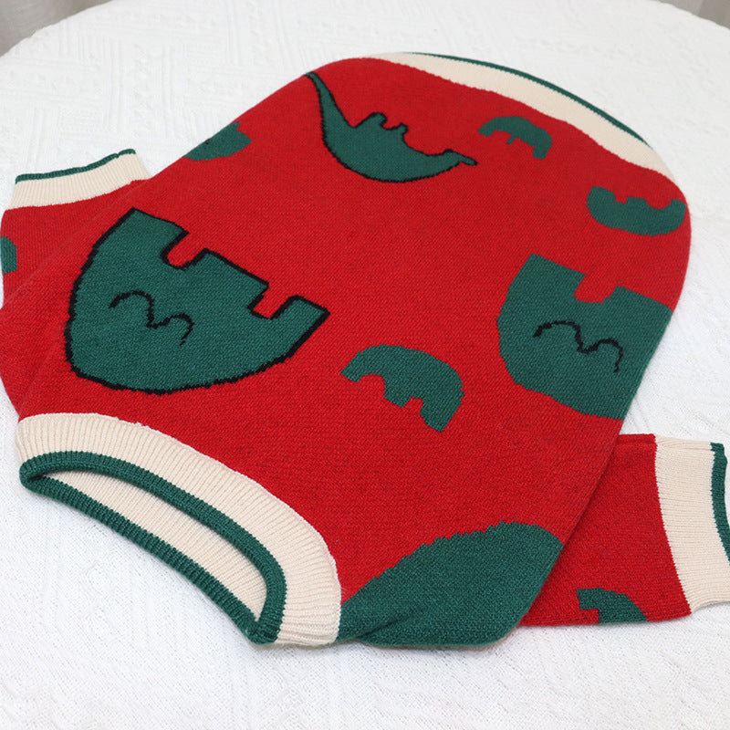 Elefanten-Print Wollpullover für Hunde – Bild 5 | LuxeStyle