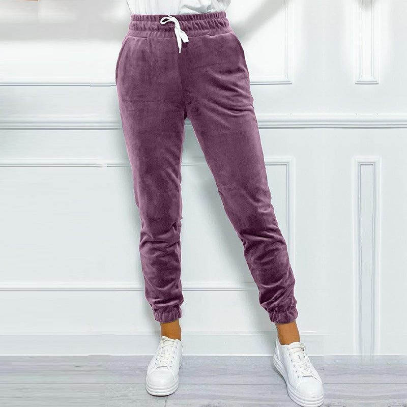 Koreanische Joggerhose mit Elastikbund und Kordel