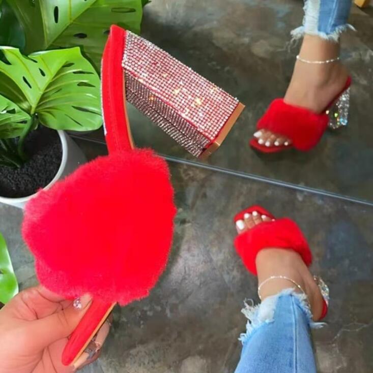 Damen Sandalen mit Strass und hohem Absatz – Bild 5 | LuxeStyle