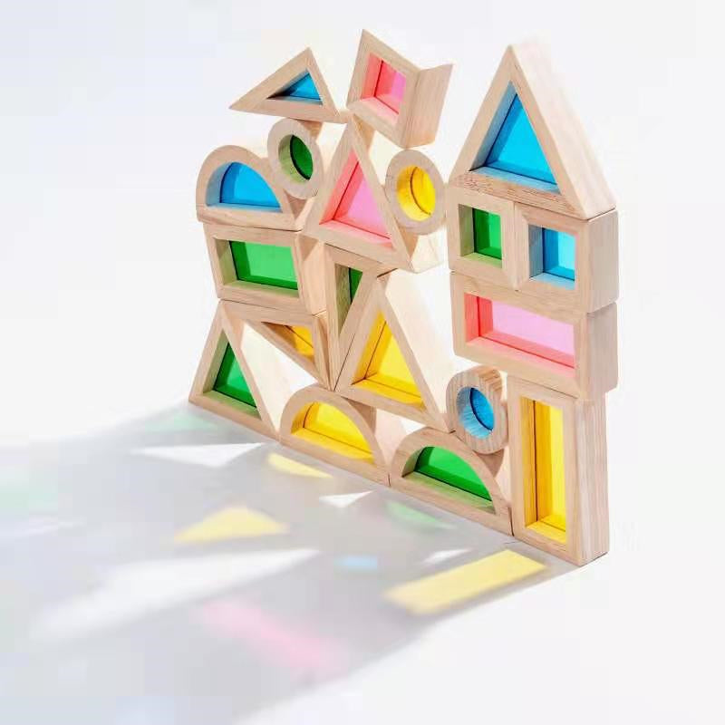 Holz Bauklötze Geometrie-Spielset – Bild 2 | LuxeStyle