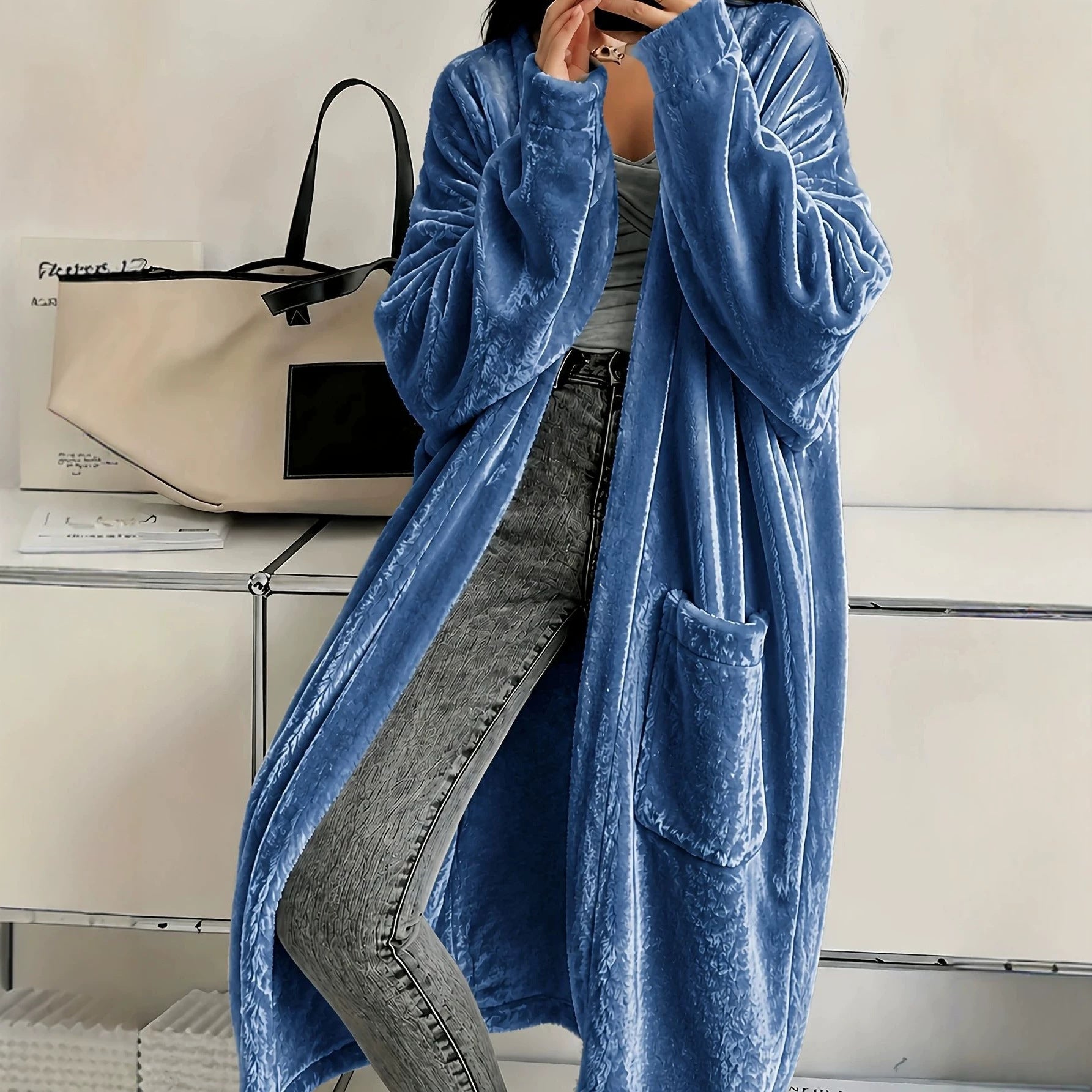 Langer Damen-Mantel im Casual-Look