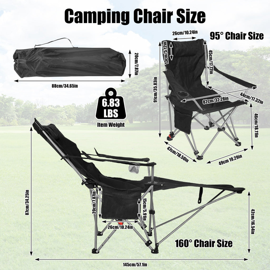 Campingliege mit Fußstütze