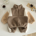 Baby Lammwolle Zweiteiler mit Stehkragen – Bild 7 | LuxeStyle