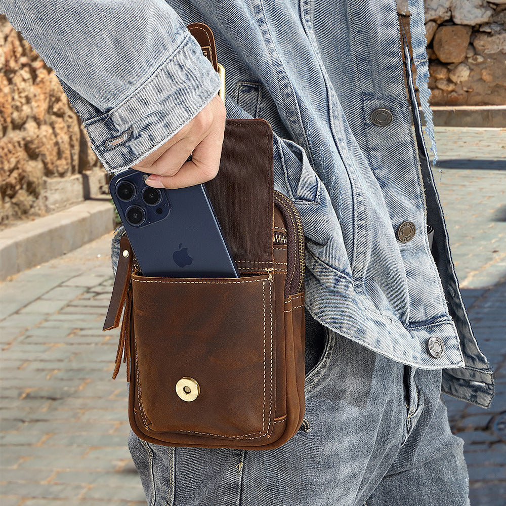 Patchwork Handy-Bag aus Echtleder
