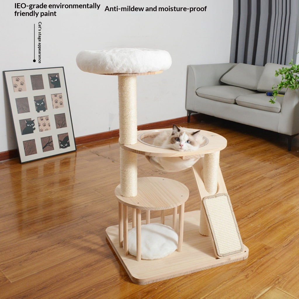 Katzenbaum mit Haus und Sprungplattform