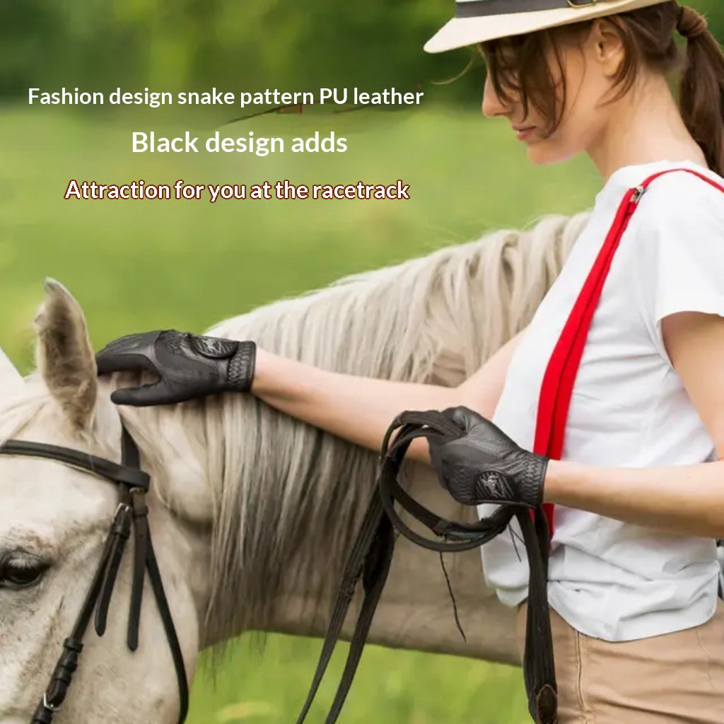 Reithandschuhe aus Leder für Damen