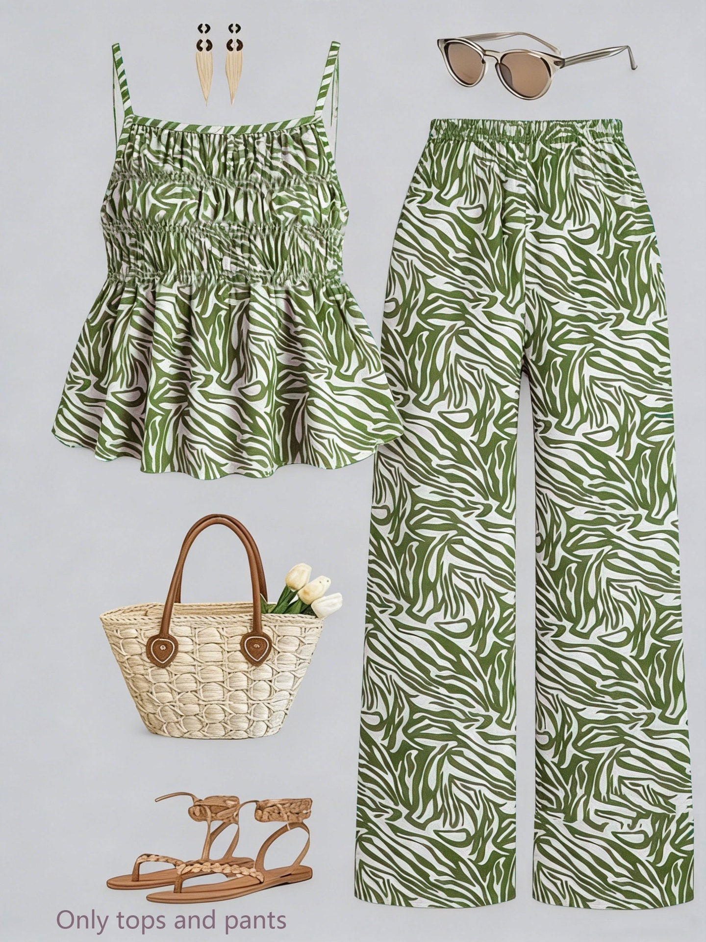 Casual-Set mit Ruché-Textur