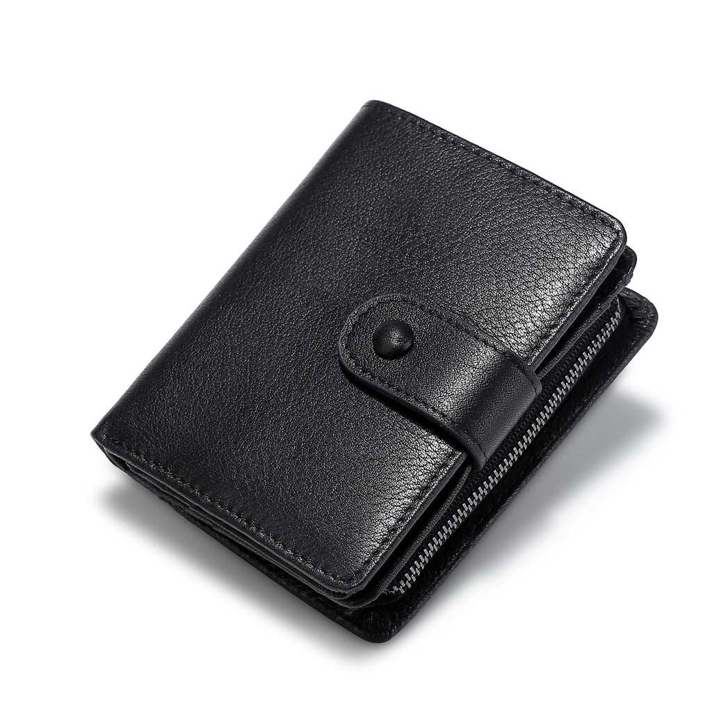 Leder Portemonnaie mit RFID-Schutz
