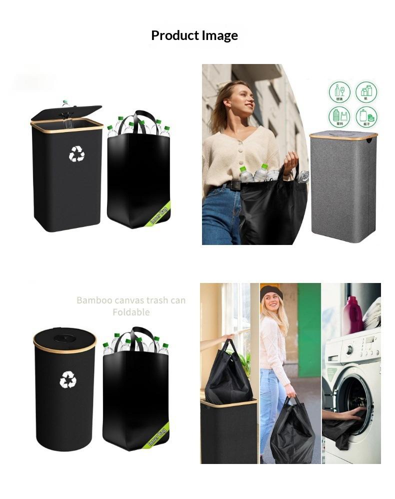 Faltbare Abfallbox aus Bambus Stoff