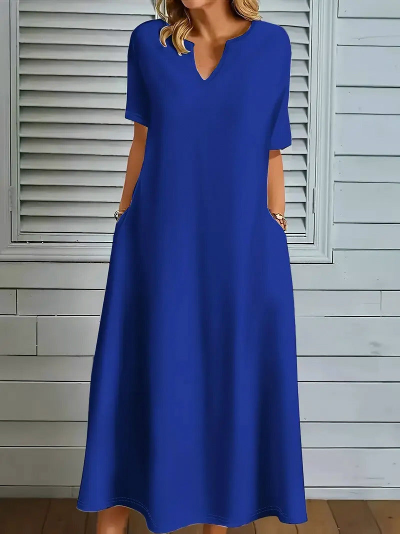 Damen Sommerkleid mit V-Ausschnitt – Bild 2 | LuxeStyle
