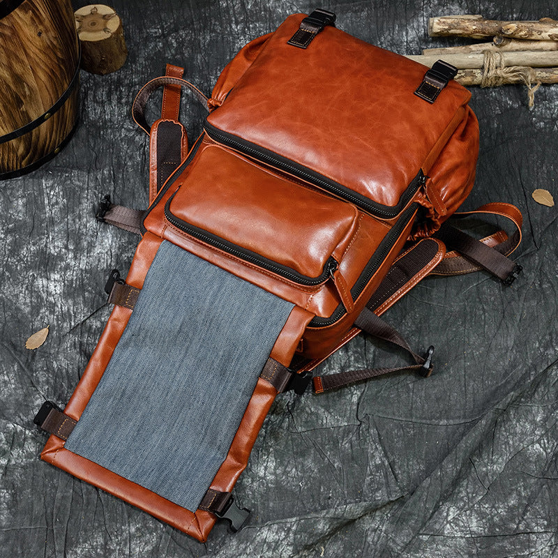 Rindsleder-Flip Schultertasche grosse Kapazität | LuxeStyle