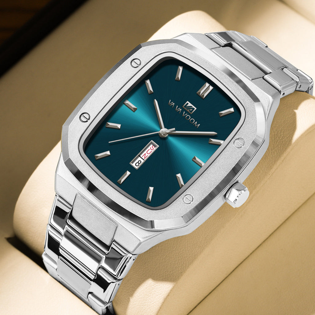 Business Armbanduhr mit Dual-Datum und Stahlband – Bild 4 | LuxeStyle