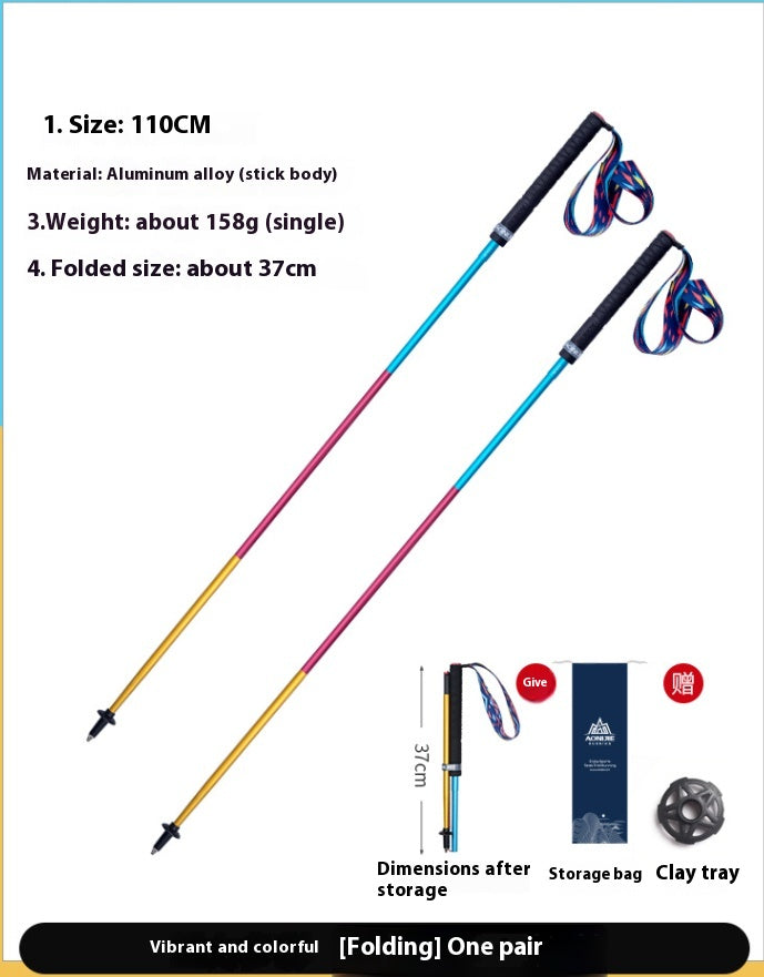 Zusammenklappbarer Carbon-Trekkingstock 110 cm – Bild 4 | LuxeStyle
