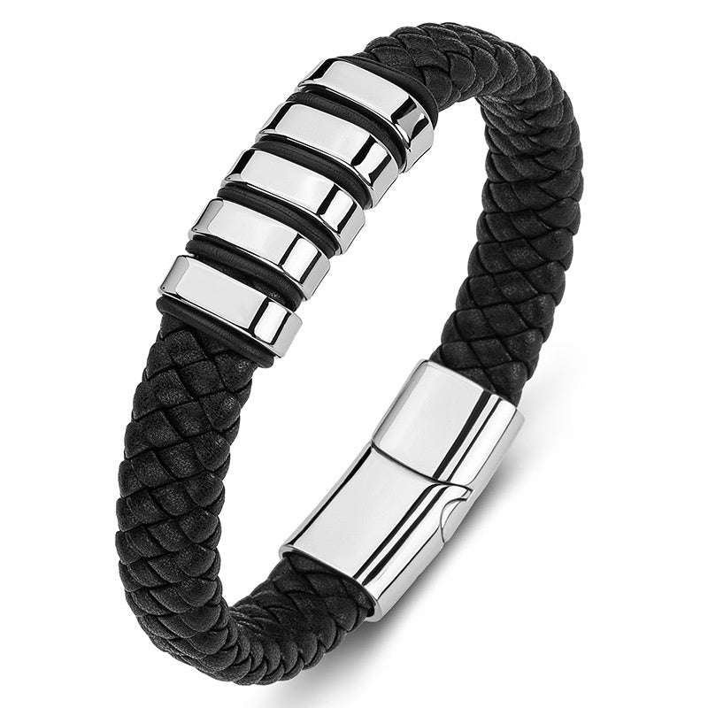 Lederarmband aus Titanstahl – Bild 6 | LuxeStyle