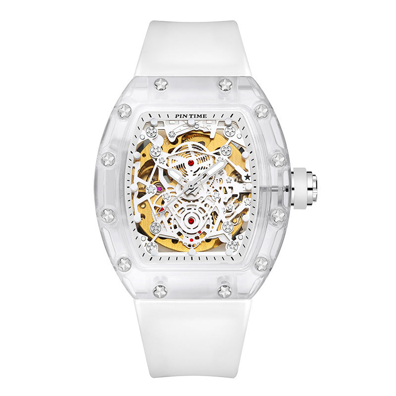 Mechanische Herrenuhr mit Silikonarmband – Bild 2 | LuxeStyle