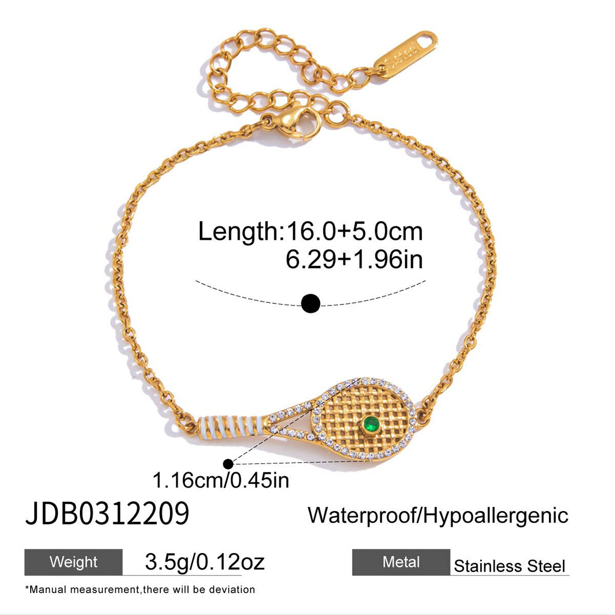 Edelstahl-Zirkon-Armband – Bild 4 | LuxeStyle
