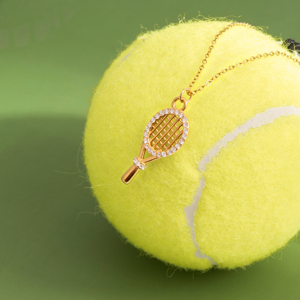 Halskette mit Tennis-Anhänger aus Edelstahl – Bild 5 | LuxeStyle
