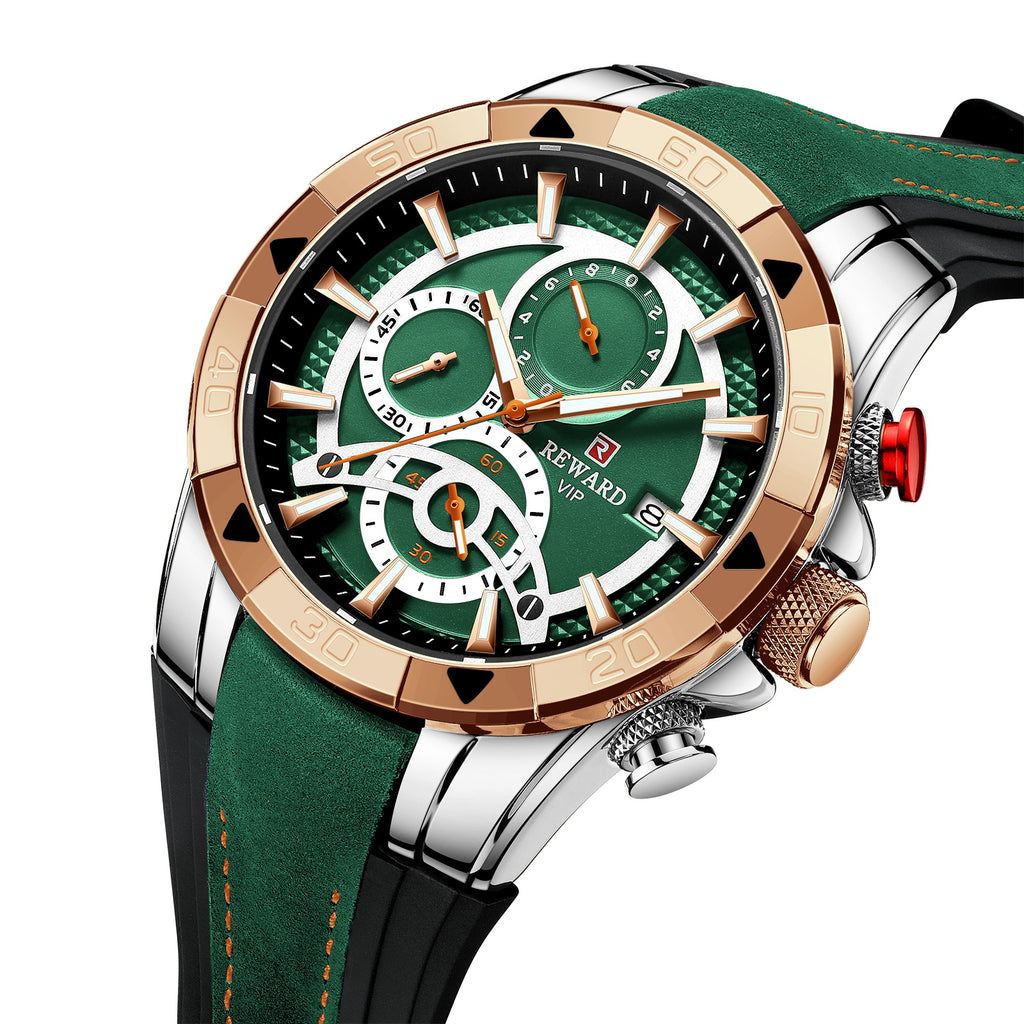 Herren Quarzuhr mit Kalender und Silikonarmband – Bild 6 | LuxeStyle