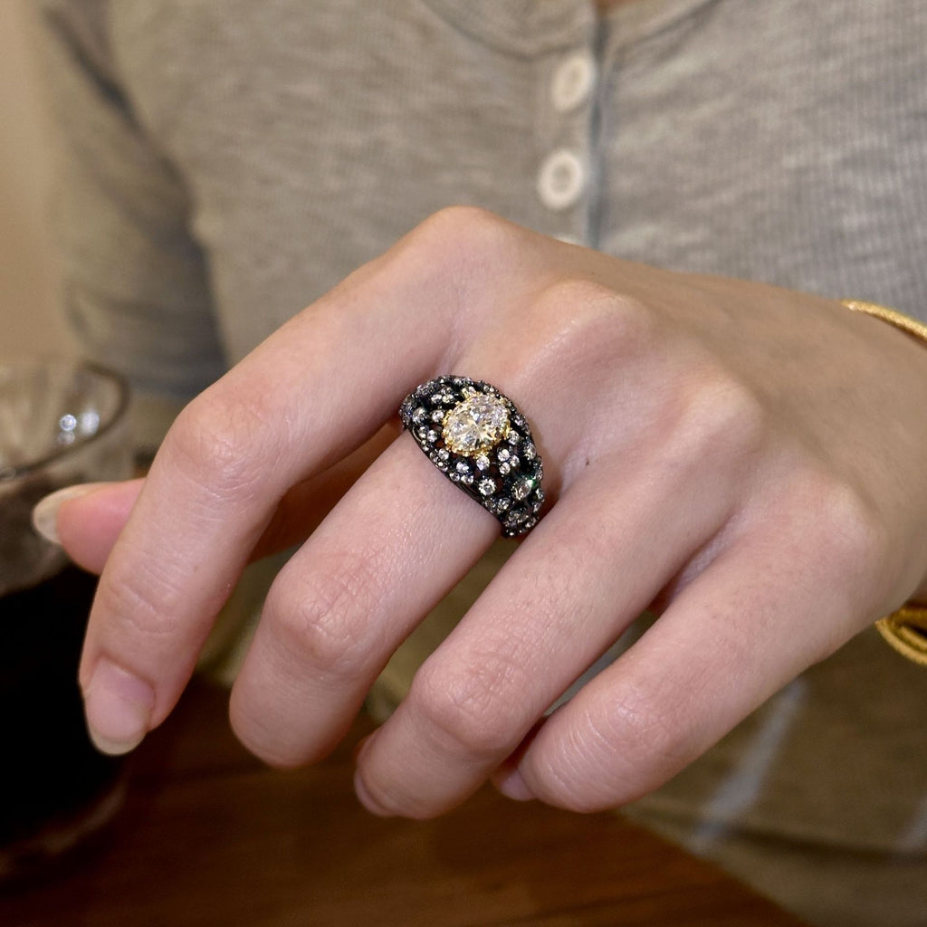 Luxuriöser Diamantring aus S925 Sterlingsilber