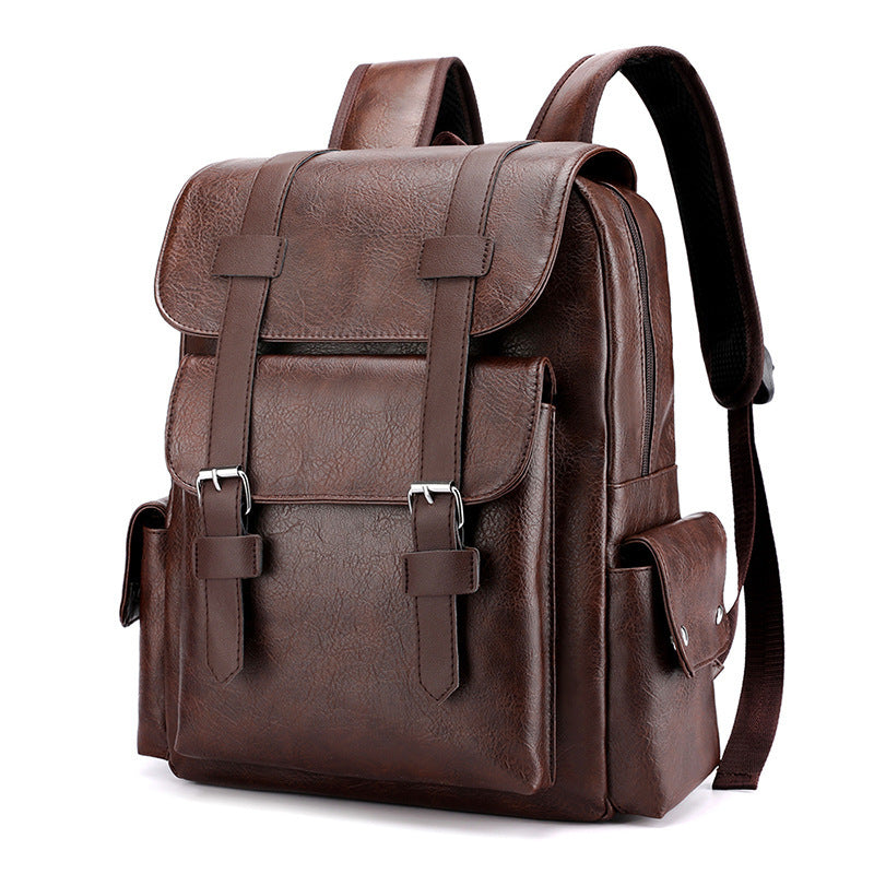 Retro PU-Leder Rucksack für Herren – Bild 2 | LuxeStyle