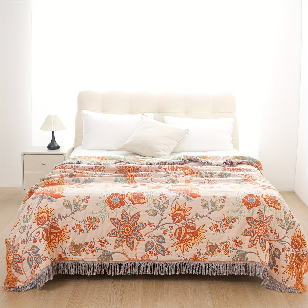 Gaze-Handtuchdecke mit Pflanzenmuster – Bild 4 | LuxeStyle