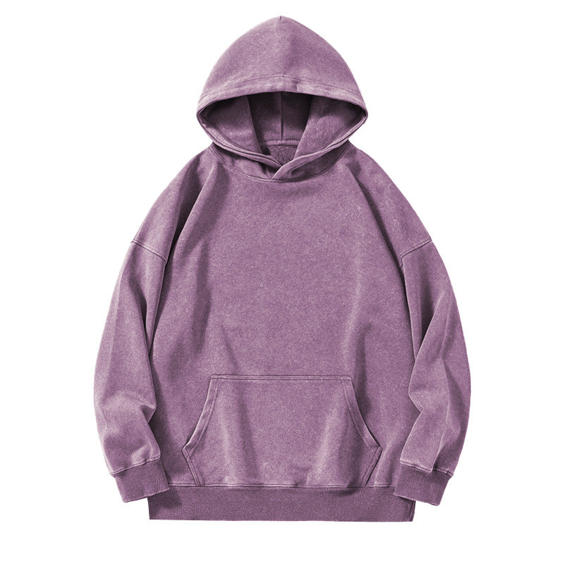 Locker sitzendes Baumwoll-Sweatshirt mit Wachsprint