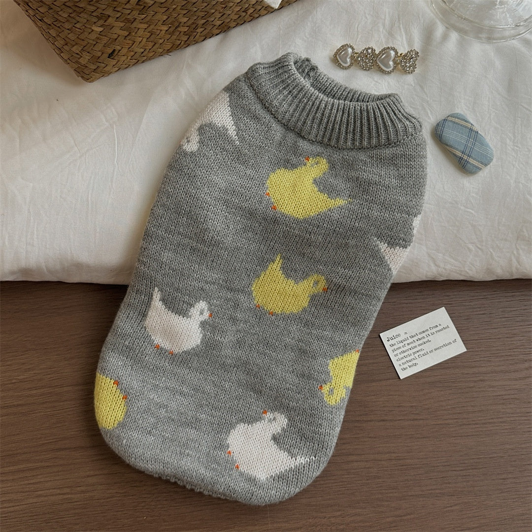 Grauer Fair Isle Hundepullover – Bild 7 | LuxeStyle