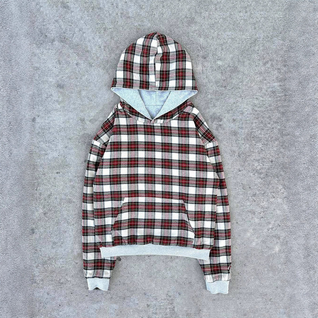 Hip Hop Retro Plaid Freizeit-Pullover