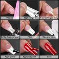 Französische Nagel-Tips, extra lang, C-Curve