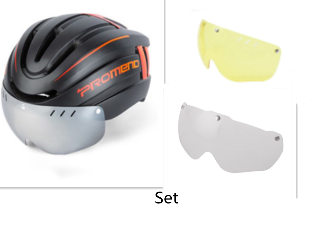 Mountainbike-Helm mit LED-Warnlicht