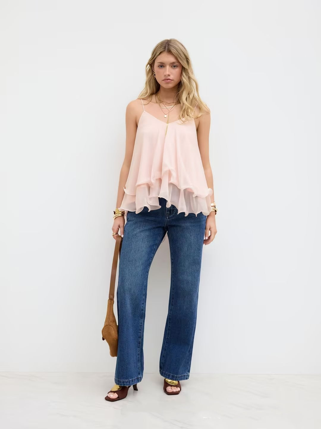 Damen Carmen-Top mit Rüschenträgern | LuxeStyle